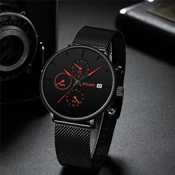 Ceasuri barbati 2020 Brand de Lux Celebrul Calendar Ceasuri de Barbati din Oțel Inoxidabil Plasă de Ceas Casual pentru Bărbați Cuarț Ceas Relogio Masculino
