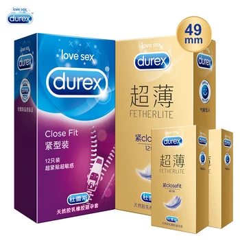 Durex Prezervativ 30buc Strâns de Dimensiuni Mici 49mmm Latex Natural Subțire de Lubrifiant Prezervativ Penis Sleeve Adult Sex în condiții de Siguranță Jucarii Produse pentru Om