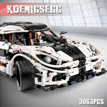 Mucegai Regele Tehnice 13120 Koenigsegged Super Curse cu Masina Alba se Potrivesc MOC 4789 Model Blocuri Caramizi Jucării pentru Cadouri