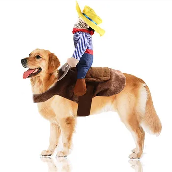 Transer Câine Tricou Nou animal de Companie Pisica Cowboy Rider Costum de Câine Câini Haine de Cavaler Stil cu Pălărie t\x2dshirt pentru câini imbracaminte pentru câine