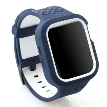 Caz+curea de ceas Pentru Apple watch band 44 mm/40 mm iWatch trupa 42mm 38mm Țesute Silicon curea bratara Apple watch 5 4 3 21 40