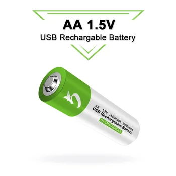Capacitate mare de 1.5 V AA 2600 mWh USB baterie reîncărcabilă li-ion baterie pentru telecomanda mouse-ul mic ventilator Electric jucărie baterie + Cablu