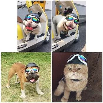 Amuzant Pălărie pentru animale de Companie Câine Casca Motocicleta ABS Capac Pentru Mici, Mijlocii, Câini, Pisici Bulldog francez de Vară Accesorii Petrecere Costume