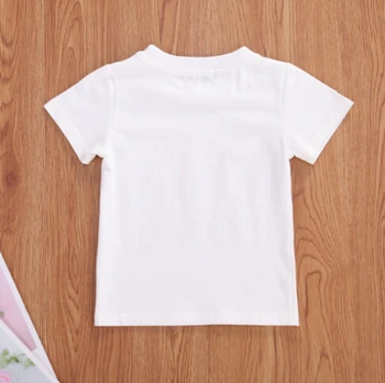 De Vară 2020 Minunat copil Copil Fete Baieti T Shirt Scrisoare de Imprimare Pulover Maneca Scurta Camasi de Sus 0-5A 2 Culori