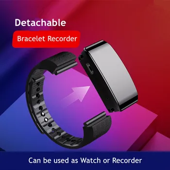 Și A80 vocea activa Recorder de voce digital ceas ascunse HiFi Music Player pedometru bratara smart Stealth Dictafon