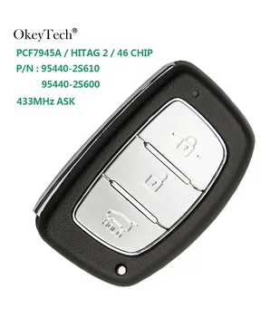 OkeyTech 3 Buton de Telecomanda Cheie Auto Pentru Hyundai Tucson IX35 2013-2016 P/N : 95440-2S600/95440-2S610 433Mhz PCF7945A HITAG 2/46 Cip