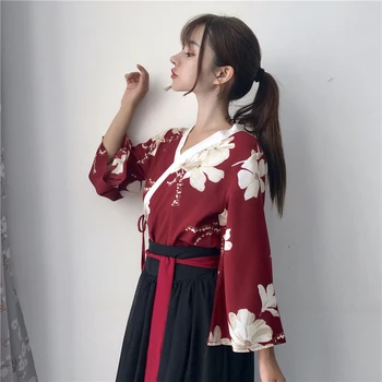 Retro Stil Japonez Vintage Haori Fete Kawaii Femei Foral Kimono Rochie pentru Petrecerea de Yukata Asiatice Haine Fuste Vestidos de Vânzare Fierbinte