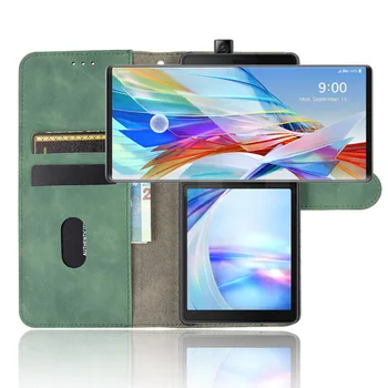 Flip din Piele de Caz Pentru LG Aripa 5G 2020 Caz Portofel Book Cover Pentru LG Aripa LGWing 5G Capac Magnetic Telefonul Sac LG Aripa