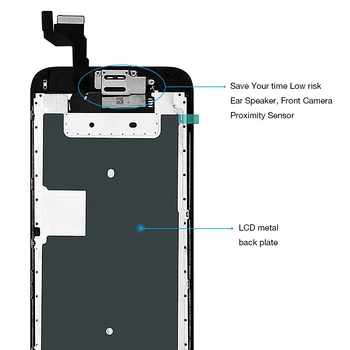 Clasa AA+++ LCD Pentru iPhone 6, 6 Plus, 6s, 6S Plus Display Touch Screen Digitizer Asamblare Complet Pentru iPhone 6 cu butonul Home+Camera