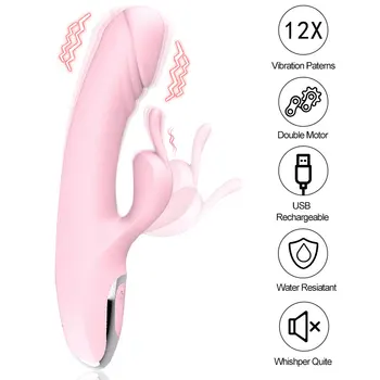 G Spot Rabbit Vibrator Puternic Jucarii Sexuale Pentru Femei Clitorisul Stimulator Dubla Penetrare Vibratoare Penis Artificial Vagine Masturbari