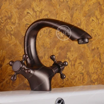 Livrare gratuita negru robinete bronz antic antic baie robinet negru alamă robinet GZ-7302R