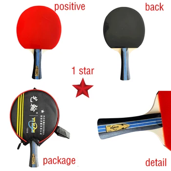 1~5 stele de înaltă calitate Racheta de Tenis de Masă set cu geanta +3 bile Dublu Fata de cauciuc Ping Pong ping pong bat