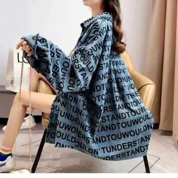 2020 New Sosire WomenAutumn Bluza, Tricouri cu Maneca Lunga Topuri Supradimensionate de sex Feminin coreeană Harajuku Haine