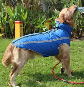 Noi de Iarna Câine Haine Reflectorizante Vânt Cald Câine Mare Jacheta Impermeabil în aer liber Strat de Ciobanesc German Teckel Bulldog