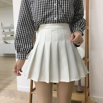 De înaltă Talie Mini Fuste Negre coreean Streetwear-Sexy Kawaii Papion-linie Dulci Femei Fuste Casual Colegiul Harajuku Fusta