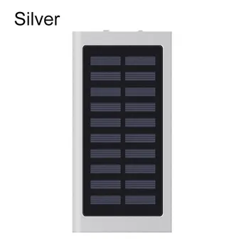 20000mAh Portabil Încărcător Acumulator Extern Solar Power Bank 2.1 Un Încărcător Rapid Dublă Ieșire USB Poverbank Pentru Telefon Mobil inteligent