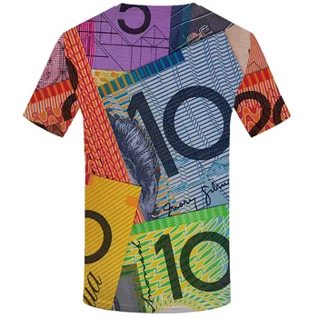 Amuzant tricouri Banii tricou Barbati Dolarul Australian tricouri 3d Colorate Haine Anime Australia Tricou Imprimat Tricouri Rezumat