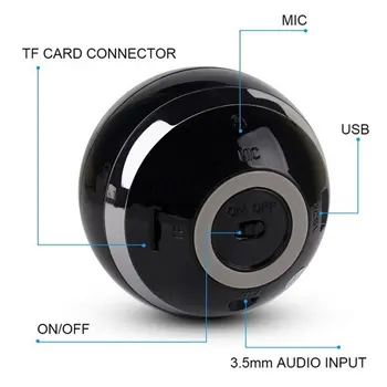 Mingea Difuzor Bluetooth Cu LED Wireless Portabil Mini Difuzor Subwoofer Cu Microfon FM Minge Multicolor cu Lumină Difuzor