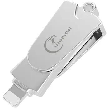 Ingelon Metal Cititor de Card Micro SD Card de Memorie 2in1 USB2.0 MicroSD de iluminat Pivotante Cardreader pentru iPad iPhone Calculator TF Cititor