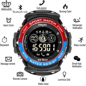 SMAEL Sport Mens Watch Multi-Funcții Digitale Ceasuri de mana Barbati de Moda Impermeabil Casual, Ceasuri Electronice Ceasuri de mana Omului