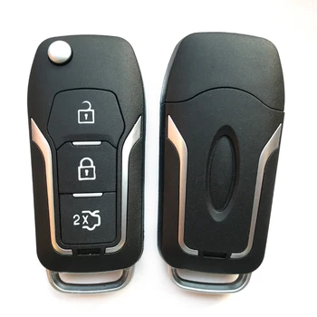 3 Butoane Modificate Cheie de la Distanță Caz Pentru Ford C Max S Max Galaxy Focus Fiesta, Ecosport Kuga Scape Flip Pliere coajă cheie Fob