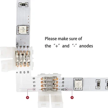5050 LED Conector Kit 10 mm cu 4 Pini, Inclusiv cele Mai Solderless Benzi cu LED-uri Conectori, Oferă cele Mai multe Părți pentru DIY