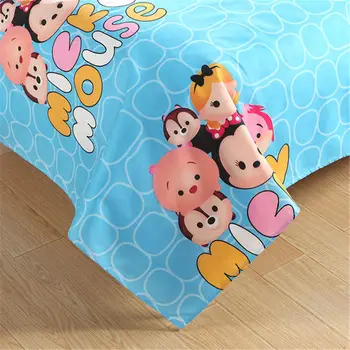 Disney mai ieftin set de lenjerie de pat pentru copii decor dormitor twin dimensiune plapuma acoperă regina foaie de plat 3pcs textile acasă cadou
