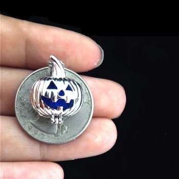 5PCS poate deschide Dovleac de Halloween Cupru Faza Cutie Colier medalion de Aromoterapie cu Ulei Esential de Difuzie Perla Pandantiv Colivie K389