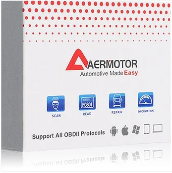 Aermotor ELM327 OBD2 Bluetooth 4.0 V1.5 Auto de Diagnosticare Scaner ELM 327 Bluetooth 4 OBDII FW 1.5 IOS Android Windows Availiable