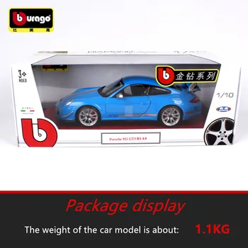 Bburago 1:18 Porsche 911 GT3 masina aliaj model de masina de simulare decor masina colecție cadou jucărie de turnare model de jucărie
