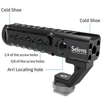 Selens Universala de Top Mâner Cu Cold Shoe Placă Pentru Digital aparat de Fotografiat Dslr Cușcă Monitoare LED Microfon Shoe Mount