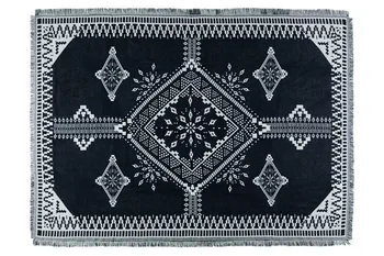 Noi Îngroșa Tricot de Bumbac Pătură Geometrice alb-negru Destul de epocă pătură Cu Ciucure Acoperă Canapea Pat Home Decor Mat