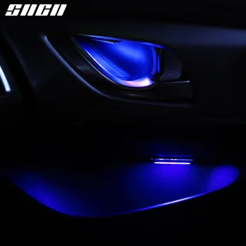 4BUC Atmosferă de Lumină Auto Interior Ușă Interioară Castron se Ocupe de Cotiera Auto Lumina de Lumină Ambientală Pentru Ford Focus Kuga, Fiesta, Ecosport