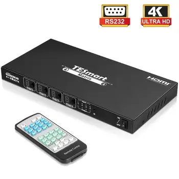 TESmart 4x4 Splitter-ul HDMI Switch Matrix Suport 4K@30 hz EDID RS232 Control IR