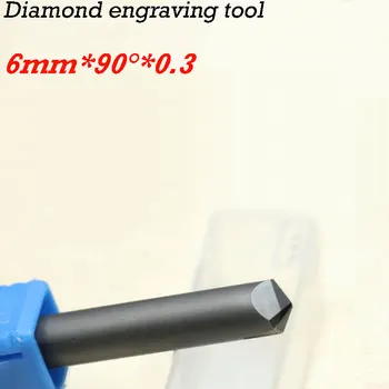 1 buc CNC diamond cutter instrumente sculptură piatră router biți de 90 de grade 0.3*6mm
