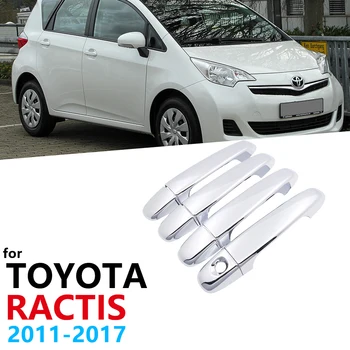 Pentru Toyota Ractis Verso-S Spațiu Verso Subaru Trezia XP120 MK2 2011~2017 masina ABS Cromat 4Door Manere Capac Ornamental Autocolante 2012