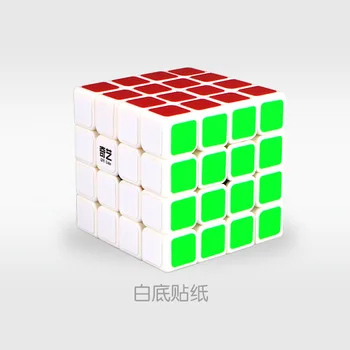 QIYI Cub 4x4x4 4x4 62mm Puzzle Cub Alb-Negru Profesionale Viteza Cub Magico Jucărie de Învățământ Pentru Copii Cube