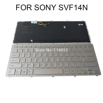 OVY Inlocuire tastaturi tastatura Iluminata pentru SONY Vaio SVF14 SVF14N US English ramă de argint KB 14926402USX AEFI2R000203 VÂNZARE
