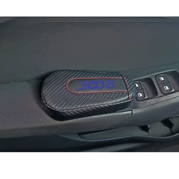 Pentru Peugeot 3008 1 buc Fibra de Carbon, Piele Auto Pernă Picior Genunchi Pad Portiera Brațul Pad Accesorii Auto Vehicul de Protecție