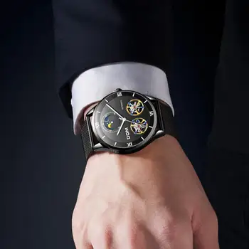 DOM Skeleton Barbati Ceas 2019 Nou Sport Ceas Mecanic de Lux Watch Mens Ceasuri de Brand de Top Barbati Ceas Automată M-1270BK-1M