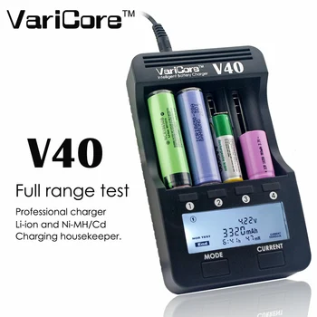 VariCore V40 încărcător de baterie, încărcare 18650 26650 18500 16340 14500 18350 3.7 V baterie cu litiu 1.2 V NiMH baterie