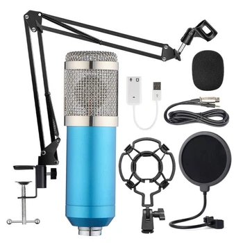 BM-800 Agățat Microfon Kit, Difuzat Live de Înregistrare Microfon Condensator cu Diafragma Mare Set