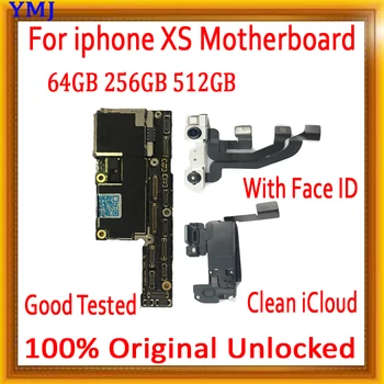 Cu Fața ID-ul Pentru iPhone XS Original, Deblocat, Placa de baza 64GB 256GB 512GB Logica Bord Cu Deplină Chips-uri Gratuit icloud