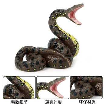 De înaltă Calitate Fiară Sălbatică Animale pentru Copii Șarpe de Jucărie Model de Simulare Reptilă Gigant Python Python Mari de Animale Sălbatice Șarpe de Jucărie