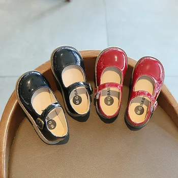 SKHEK Fete de Moda Printesa Pantofi 2021 Primavara Toamna copii Copii din Piele PU Copilul Anti-Alunecare Pantofi de Epocă Zapatos