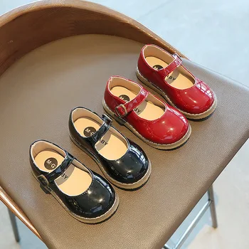 SKHEK Fete de Moda Printesa Pantofi 2021 Primavara Toamna copii Copii din Piele PU Copilul Anti-Alunecare Pantofi de Epocă Zapatos