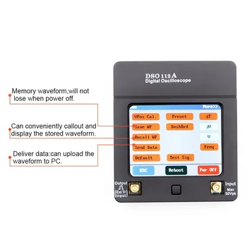 Portabil DSO112A TFT Mini Osciloscop Digital Touch Ecran de Contact Portabil USB Osciloscop Interfață 2MHz 5Msps