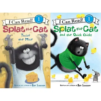 16 CĂRȚI + 2 CD AUDIO POT CITI! BULINĂ CAT Cărți de Colorat pentru Copii pentru Copii limba engleză Carte Poveste Set Devreme Educaction Lectură