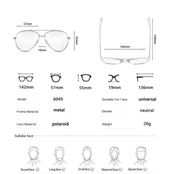 YSYX Bărbați Vintage ochelari de Soare Polarizat Driver Brand Anti Blue ray Ochelari de Soare de Înaltă Calitate Ochelari de UV400 Bărbați/Femei 2020 New6049
