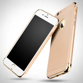 Pentru iPhone 6s cazul Lux Negru Mat Greu 360 Caz de Protecție Pentru iphone 6 7 8 Plus Detașabil 3 in 1 Capacul din Spate pentru iphone6 X
